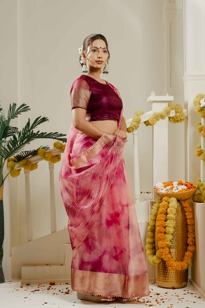 PINK KEERTHI SAREE