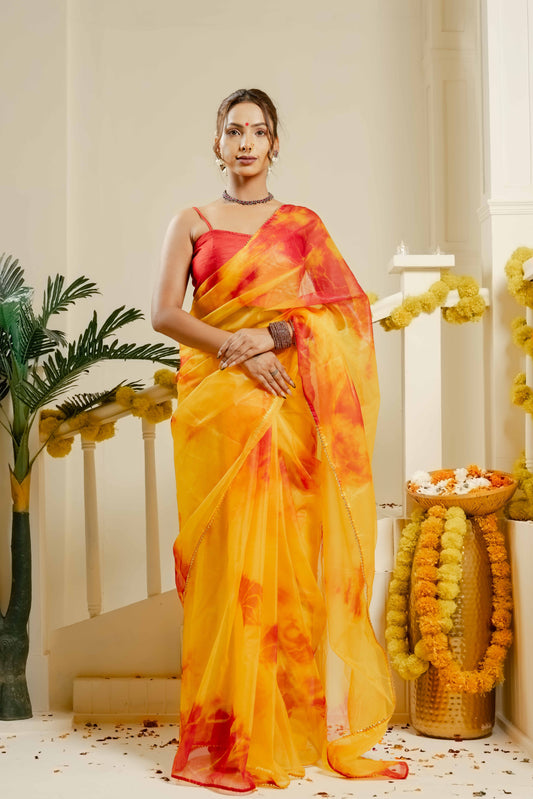 ORANGE AMBIKA SAREE