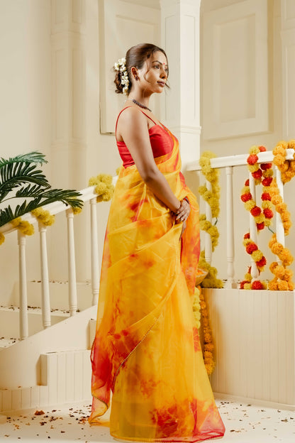 ORANGE AMBIKA SAREE