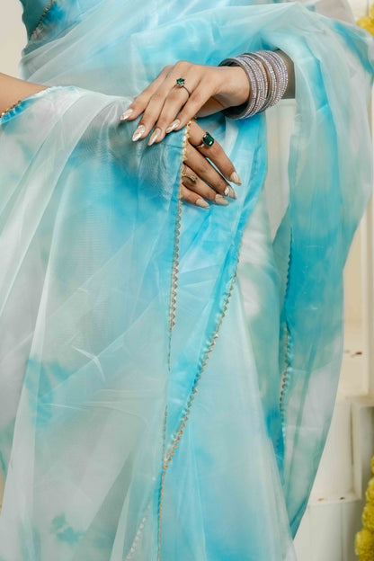 SKY BLUE AMBIKA SAREE